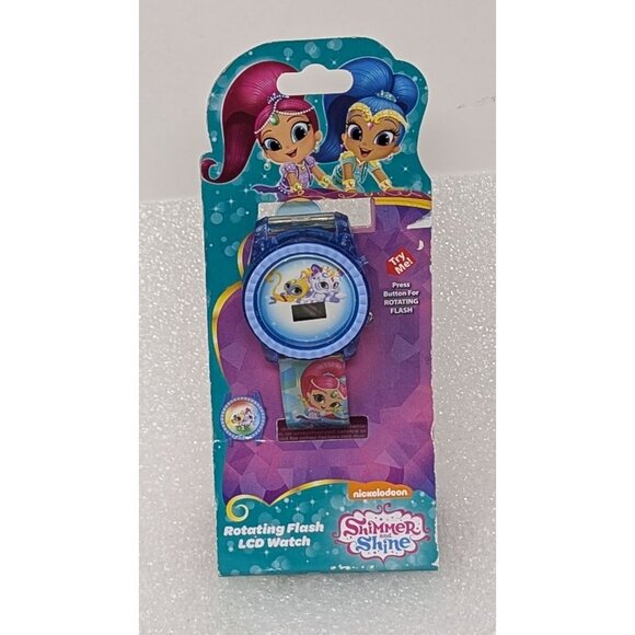Nickelodeon Shimmer & Shine Rotating Flash LCD Watch For Kids - Picture 1 of 2